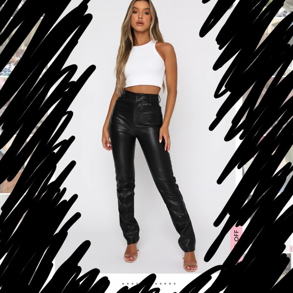 White Fox Boutique Leather Trousers - Picture 1 of 7